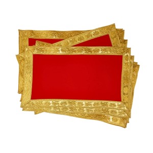 Velvet Pooja Cloth | Bhakti Lehar, Plain Altar Cloth for God Idols, Home Mandir, Temple and Pooja Ghar (10X6) Velvet Pooja Cloth | Bhakti Lehar, Plain Altar Cloth for God Idols, Home Mandir, Temple and Pooja Ghar (10X6)