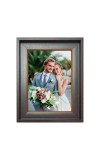 HiTechMart Dark Polystyrene 7x9 Picture Frame Wooden Photo Frame with Glass Front Decorative Frame for Tabletop Display Ideal for Wedding, Family, or Office Décor
