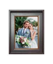 HiTechMart Dark Polystyrene 7x9 Picture Frame Wooden Photo Frame with Glass Front Decorative Frame for Tabletop Display Ideal for Wedding, Family, or Office Décor