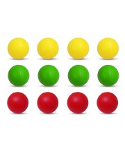 Hi Tech Sales Multicolor Plastic Cricket Balls | Lightweight and Durable Practice Balls for Kids and Adults | Indoor & Outdoor Play (Yellow, Red, Green) (Medium, 12, Count)