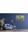 Lord Shiva Ji Photo Frame - 8x14 Inch Brown Wooden Frame | Hindu Gods Wall Decor For Home & Office
