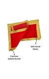 Velvet Pooja Cloth | Bhakti Lehar, Plain Altar Cloth for God Idols, Home Mandir, Temple and Pooja Ghar (10X6)