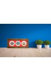 Lord Shiv, Ganesh Photo Frame - 8x14 Inch Brown Wooden Frame | Hindu Gods Wall Decor For Home & Office