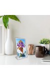Car Desk/Table Top Lord Machamukh Ganesha Acrylic L-Style Photo Stand - 2.5x3.5 Inches, Compact And Stylish Spiritual Display (F6661)