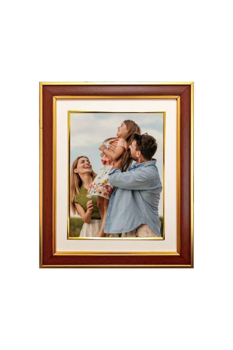 HiTechMart Polystyrene Photo Frame 9x11 Inch with Gold Trim Tabletop Picture Frame for Home Decor, Family Portraits, Wedding & Office