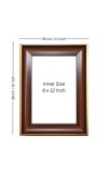 HiTechMart 11x15 Brown Polystyrene Picture Frame Includes Acrylic Glass Wall Mount Display Solid Wood-Texture Look Ideal for Personal, Family Photos & Gifting