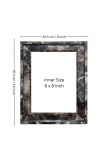 HiTechMart Black Polystyrene 8x10inch Picture Frame Decorative Style Photo Frame with Glass Front, Tabletop Perfect for Wedding Photos or Elegant Home Decor