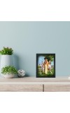Hitech Sales Lord Dattatreya Swamy Gurudatta Dattaguru Polystyrene Photo Frame for Pooja Room, Temple, Home Decoration, Gift (Wall and Tabletop, Printed Photo, Black, 7.12 x 9.12 inches)
