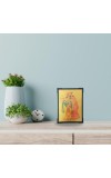 Hitech Sales Hindu God Krishna Goddess Radha Gold Plated Wooden Laminated Photo Frame 5x7 Inch Decorative Frame for Home, Office, and Temple