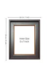 HiTechMart Dark Polystyrene 7x9 Picture Frame Wooden Photo Frame with Glass Front Decorative Frame for Tabletop Display Ideal for Wedding, Family, or Office Décor