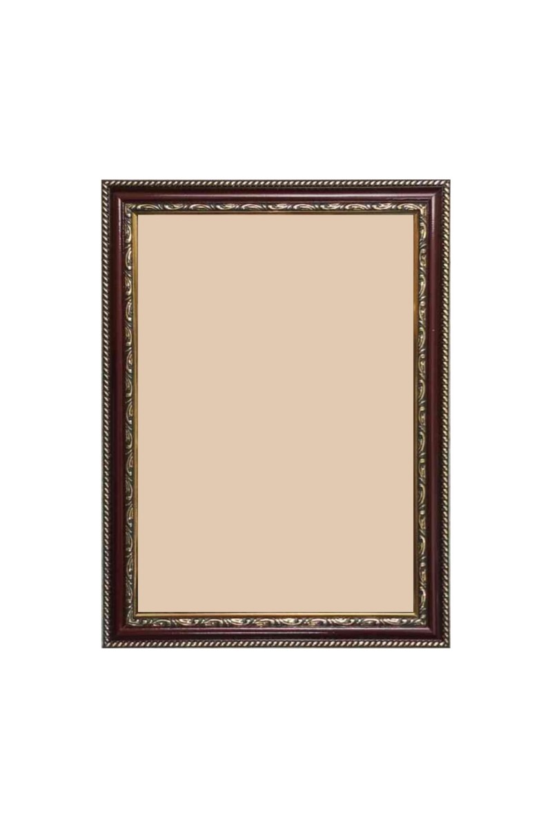 Elegant Brown & Golden Decorative Photo Frame for Wall & Table | Empty Picture Frame for Painting, Certificate, Poster, or Photo Display | Classic Vintage Look – Durable Synthetic Wood Finish