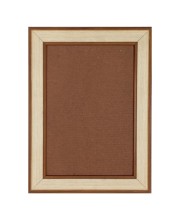 HiTechMart Cream and Brown Polystyrene Framed with Elegant Dual-Tone for Home, Office (Wall Mount, 8 x12 inch)