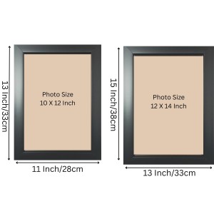 Set of 2 Black Photo Frames for Wall & Table Décor – Modern Minimalist Empty Picture Frames for Home & Office, Display Portrait or Landscape Orientation. (2, 15x13)