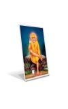 Car Desk/Table Top Sridhi Sai Baba Acrylic L-Style Photo Stand - 5x7 Inches, Compact And Stylish Spiritual Display (F6734)