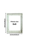Marble Design Photo Frame – Modern Wall & Tabletop Picture Frame with Glass Front and MDF Back (Empty Frame) (Marble White)