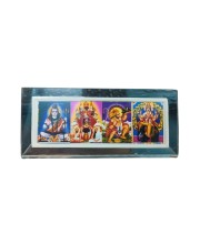 Acrylic Table Photo Stand with Mahadev, Dakhineswar maa kaali, Hanuman ji, Vishwakarma Hindu God Images | Transparent Desk Photo Frame for Home Temple, Office & Car Dashboard | Decorative Religious Tabletop Display Stand