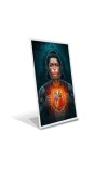 Car Desk/Table Top Jai Bajrang Bali Acrylic L-Style Photo Stand - 2.5x3.5 Inches, Compact And Stylish Spiritual Display (F6665)