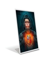 Car Desk/Table Top Jai Bajrang Bali Acrylic L-Style Photo Stand - 2.5x3.5 Inches, Compact And Stylish Spiritual Display (F6665)