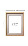 HiTechMart Polystrene 7x9 Picture Frame Photo Frame with Glass Front, Tabletop Display Ideal for Wedding Gif, Family Photos, or Gifts