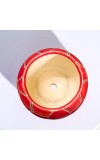 Red Ceramic Flower Pot for Indoor Plants | Handcrafted Decorative Plant Pot for Home, Office & Table Decor (only Pot)