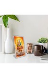 Car Desk/Table Top Surya Dev Acrylic L-Style Photo Stand - 2.5x3.5 Inches, Compact And Stylish Spiritual Display (F6738)