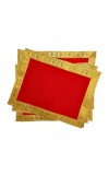 Velvet Pooja Cloth | Bhakti Lehar, Plain Altar Cloth for God Idols, Home Mandir, Temple and Pooja Ghar (16X12)