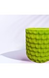 Green Ceramic Plant Pot for Indoor Plants | Decorative Textured Flower Planter for Home, Office & Tabletop Decor (only Pot)