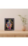 Hitech Sales Lord Krishna Photo Frame for Pooja Room, Temple Decor, Home Decoration and Gift (Wall and Tabletop, Rectangular, Polystyrene Frame, Printed Photo, 24 x 29 cm, Black)
