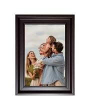 HiTechMart Dark Brown Polystyrene Frame 11x15inch Decorative Photo Frame, Wall Mount Display for Personal Photo, Gift, Family Photo