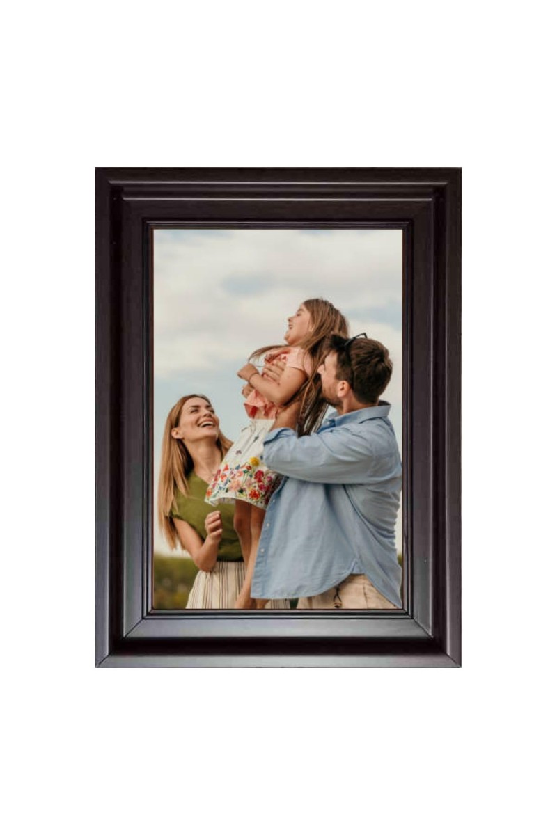 HiTechMart Dark Brown Polystyrene Frame 11x15inch Decorative Photo Frame, Wall Mount Display for Personal Photo, Gift, Family Photo