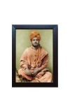 Hitech Swami Vivekananda Laminated photo frame for table, Study & living room, gifts (Pvc Frame and Front face - Glass, 8 x 6 inch)