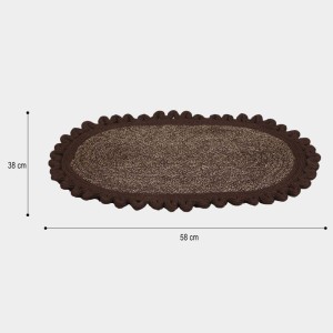 Home Beautiful Brown Polyester Door Mat