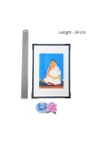 Hitech Sales Baro Maa Wooden Laminated Photo Frame with Stand for Pooja Room, Temple, Home Decor, Gift (Wallmount and Tabletop, 24 x 17 cm)