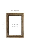 HiTechMart 11x15 inch Single Picture Frame Polystyrene Photo Frame with Acrylic Glass Front for 8x12inch Photos Wall Mount Display Perfect for Family Photos or Gifting