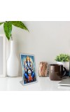 Car Desk/Table Top Lord Ganesh Acrylic L-Style Photo Stand - 5x7 Inches, Compact And Stylish Spiritual Display (F6732)