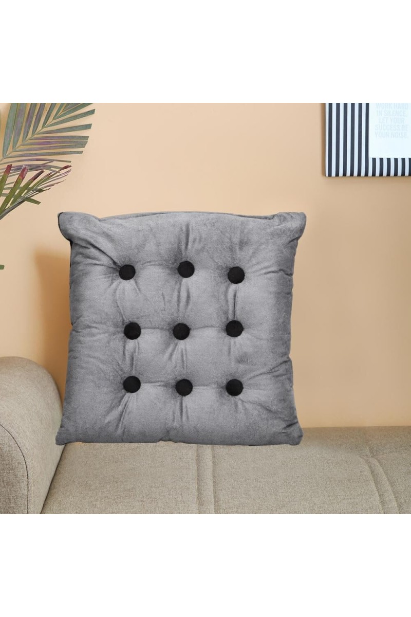 Home Beautiful Dark Grey Polyester Cushion