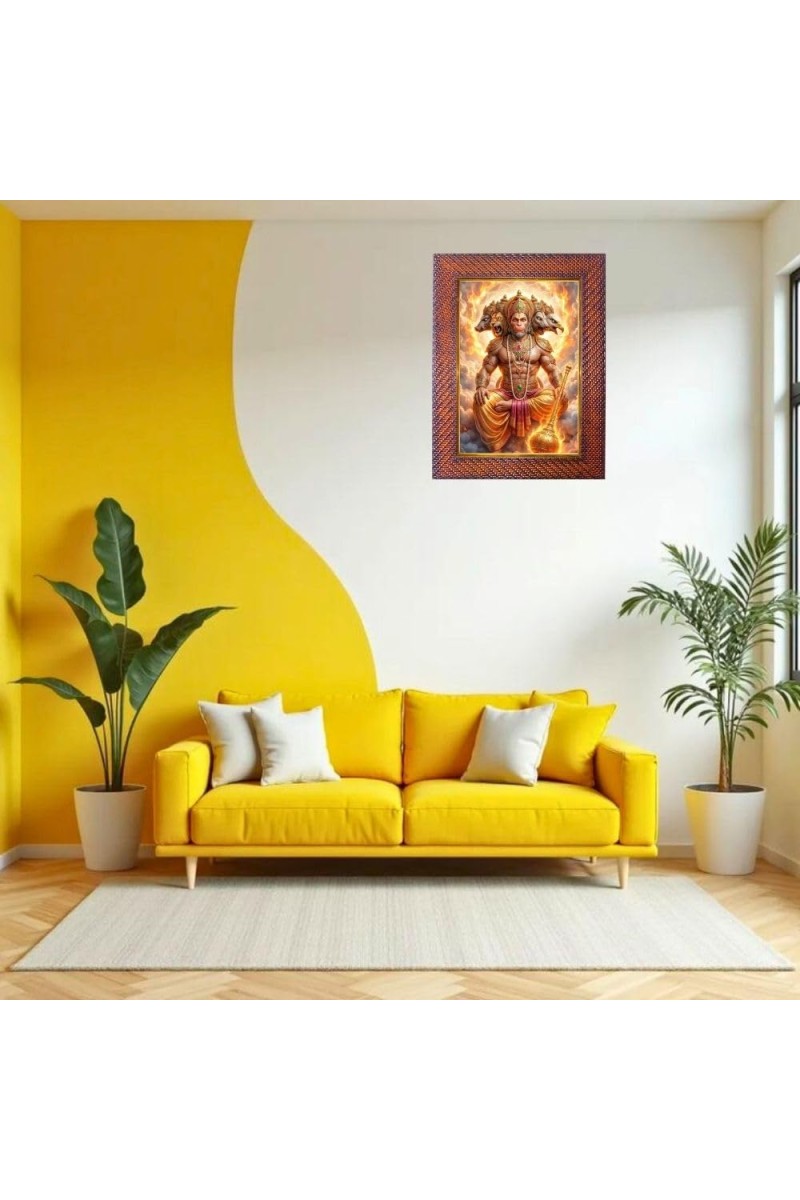 Mata Ganga Photo Frame 17X21 Inch Religious Wall & Table Decor Frame | Mata Ganga Spiritual Photo Frame For Home, Temple & Office (F18227X17X21)