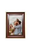 HiTechMart 11x15 Brown Polystyrene Picture Frame Includes Acrylic Glass Wall Mount Display Solid Wood-Texture Look Ideal for Personal, Family Photos & Gifting