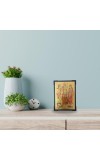 Hitech Sales Hindu God Ram, Lakshman, Mata Sita and Hanuman Gold Plated Wooden Laminated Photo Frame 5x7 Inch Decorative Frame for Home, Office, and Temple