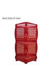 HiTechMart Plastic 4-Tier Corner Shelf Rack – Wall-Mounted Storage Organizer for Kitchen & Bathroom (Red)