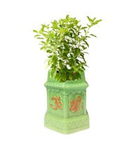 Tulsi Planter Garden Decorative Pot Ghamla for Home Outdoor Indoor Balcony Terrace Decoration. (Green)