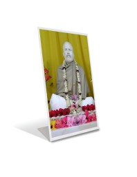 Car Desk/Table Top Shri Ramkrishna Acrylic L-Style Photo Stand - 2.5x3.5 Inches, Compact And Stylish Spiritual Display (F6729)