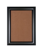 HiTechMart Black Polystyrene Photo Frame with Silver Inner Border for Office and Home (WallMountable, 8 x 12)