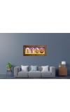 Little Baby Goddess Photo Frame - 8x14 Inch Brown Wooden Frame | Hindu Gods Wall Decor For Home & Office