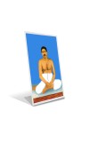 Car Desk/Table Top Sri Sri Sri Thakur Anukul Acrylic L-Style Photo Stand - 2.5x3.5 Inches, Compact And Stylish Spiritual Display (F6707)