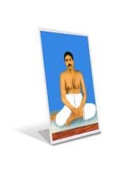 Car Desk/Table Top Sri Sri Sri Thakur Anukul Acrylic L-Style Photo Stand - 5x7 Inches, Compact And Stylish Spiritual Display (F6707)