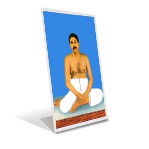 Car Desk/Table Top Sri Sri Sri Thakur Anukul Acrylic L-Style Photo Stand - 5x7 Inches, Compact And Stylish Spiritual Display (F6707)