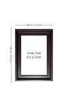 HiTechMart Dark Brown Polystyrene Frame 11x15inch Decorative Photo Frame, Wall Mount Display for Personal Photo, Gift, Family Photo