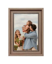 HiTechMart 11x15inch Polystyrene Picture Frame Modern Style Wood Pattern with Acrylic Glass Ready for Wall Display