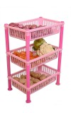 Hitech Sales Plastic 3-Tier Multipurpose Storage Rack Organizer Shelf for Home, Kitchen, and Office (Colour May Vary)